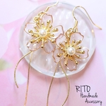 3段階♡色が変わる♡桜のピアス/イヤリング(ディップアート)