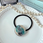 大理石風グリーン系ヘアゴム♡