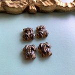 【2コセット】#czech beads#チェコビーズfrog🐸15✖️16㍉ amber/bronze