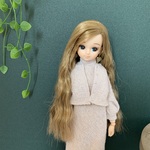⭐︎set⭐︎ワンピース+ショートカーディガン　くすみピンク　リカちゃん服　リカちゃんアウトフィット