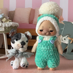 もこもこサロペットSET＊グリーン