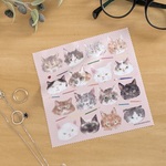 マルチクロス きょとん顔の猫たち スマホ画面やメガネ拭きに便利！