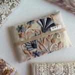 【受注製作🪡】 再販5✨インド刺繍リボン 大人ティッシュケース beige⑤