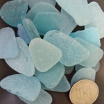 素材:青系シーグラス100g