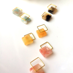べっ甲柄のサークルピアス
