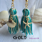 大流行中のタッセルピアス〜マリンチャームで夏らしく〜GOLD