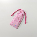 【再販★受注製作】音符＆ハート柄★ピンク★ハーモニカ袋★箸袋★歯ブラシ袋★縦長巾着袋★22㎝×10㎝ 