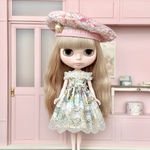 オフショルダーワンピース＆ツイードベレー帽No.4 ネオブライス服　アウトフィット