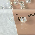 【8個】【10mm】【オーロラクリア】小ぶり　片穴　ガラスドーム　ガラスボール チャーム　レジン　クリア　アクセサリーパーツ ハンドメイド　DIY G019-6