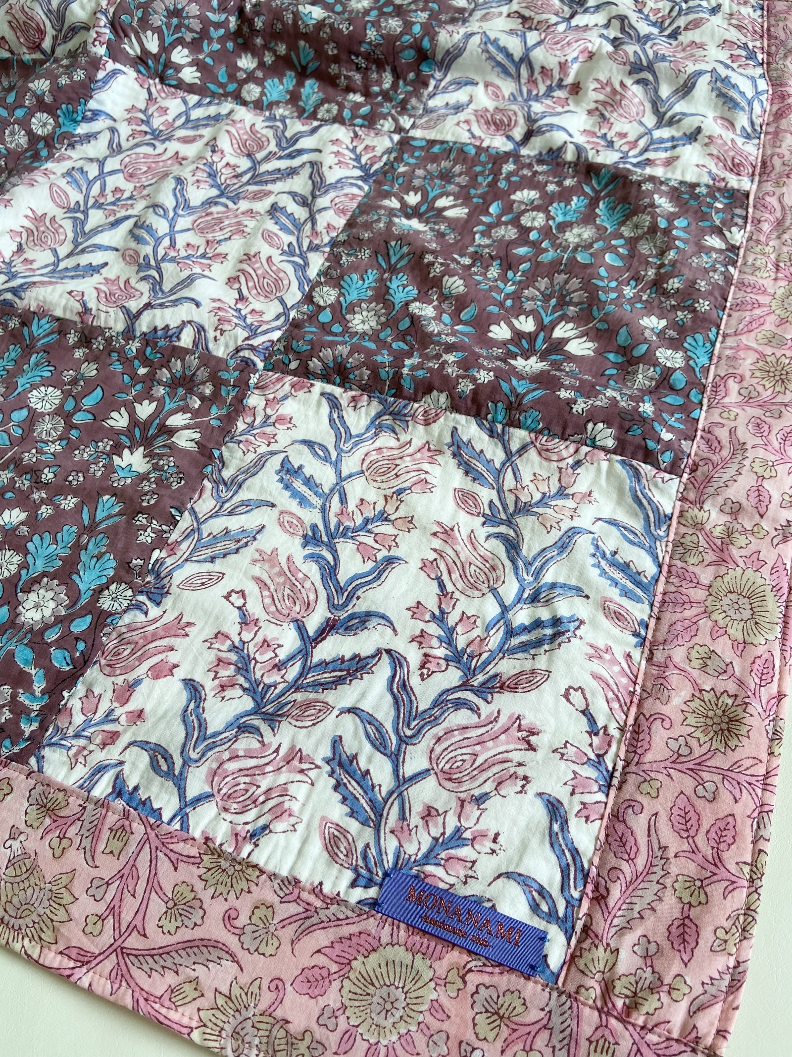 マルチクロス　日本製６重ガーゼ使用♡　 brown✖️pink