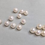 あこや真珠　8.0-8.5mm　貫通珠　ラウンド　φ1.1ｍｍ穴　