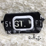 mini  ウェットティッシュケース  男前 黒