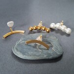 [2pcs] オール ステンレス サージカルステンレス 30mm クリップ イヤーカフ パーツ ゴールド ノンホールピアス 金属アレルギー対応