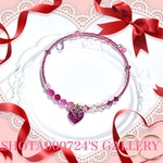 ［再販2］🩷バレンタインハートブレスレッド　fuchsia pink🩷