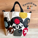 tuttifun＊革と帆布のmaru柄FUN bag
