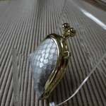 小さな皮革のジュエリーケース　シルバー