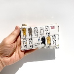 感謝セール品❤️洗濯ねこ😽　小銭入れ、印鑑入れ、ラミネートミニポーチ　10cmファスナー　裏面クリア生地