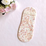 ◉アウトレット【Ｍサイズ】布ナプキン〈吸収パッド〉水彩ピンク×フランネル〔吸収体 パイル+ネル〕