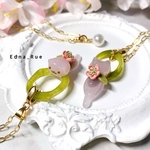 桜餅にゃん🐱🌸ネックレス🍵 はこ猫 レジン