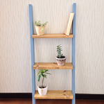 SPF材ラダーシェルフオールドブルー×ミディアム