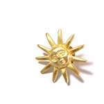 80s Vintage BALLOU REG'D Sun Face Motif Pin Brooch （ev-0125）