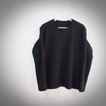 セール65％オフ🔥たった一つの…メンズ🔷コットン🔷ヘヴィーウェイトワッフル🔷クルーネック🔷ロングスリーブT🔷ブラック🔷Sサイズ