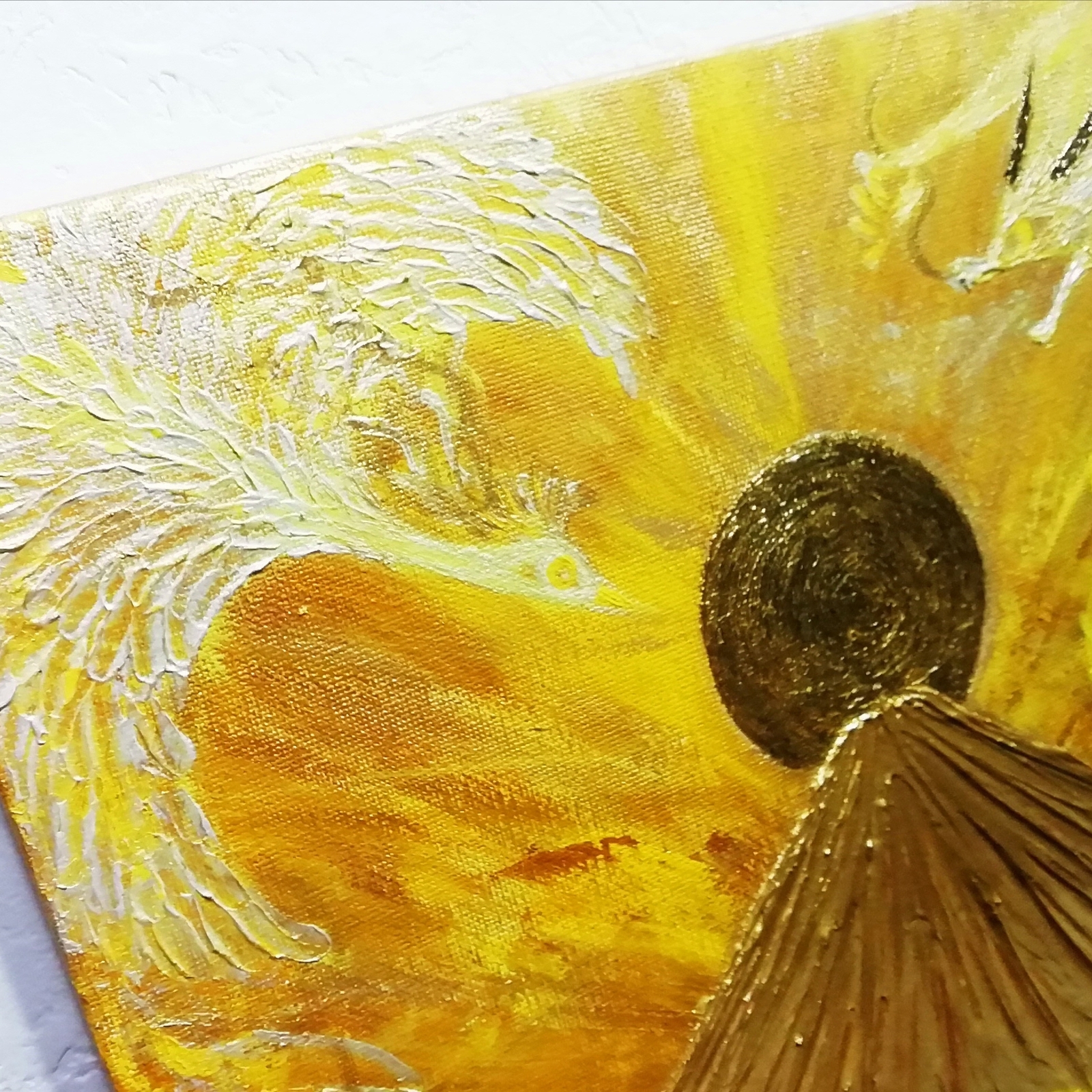 額付風水開運絵画＊金箔貼 霊峰 金富士~白金霞~金運 金持ち 邪気