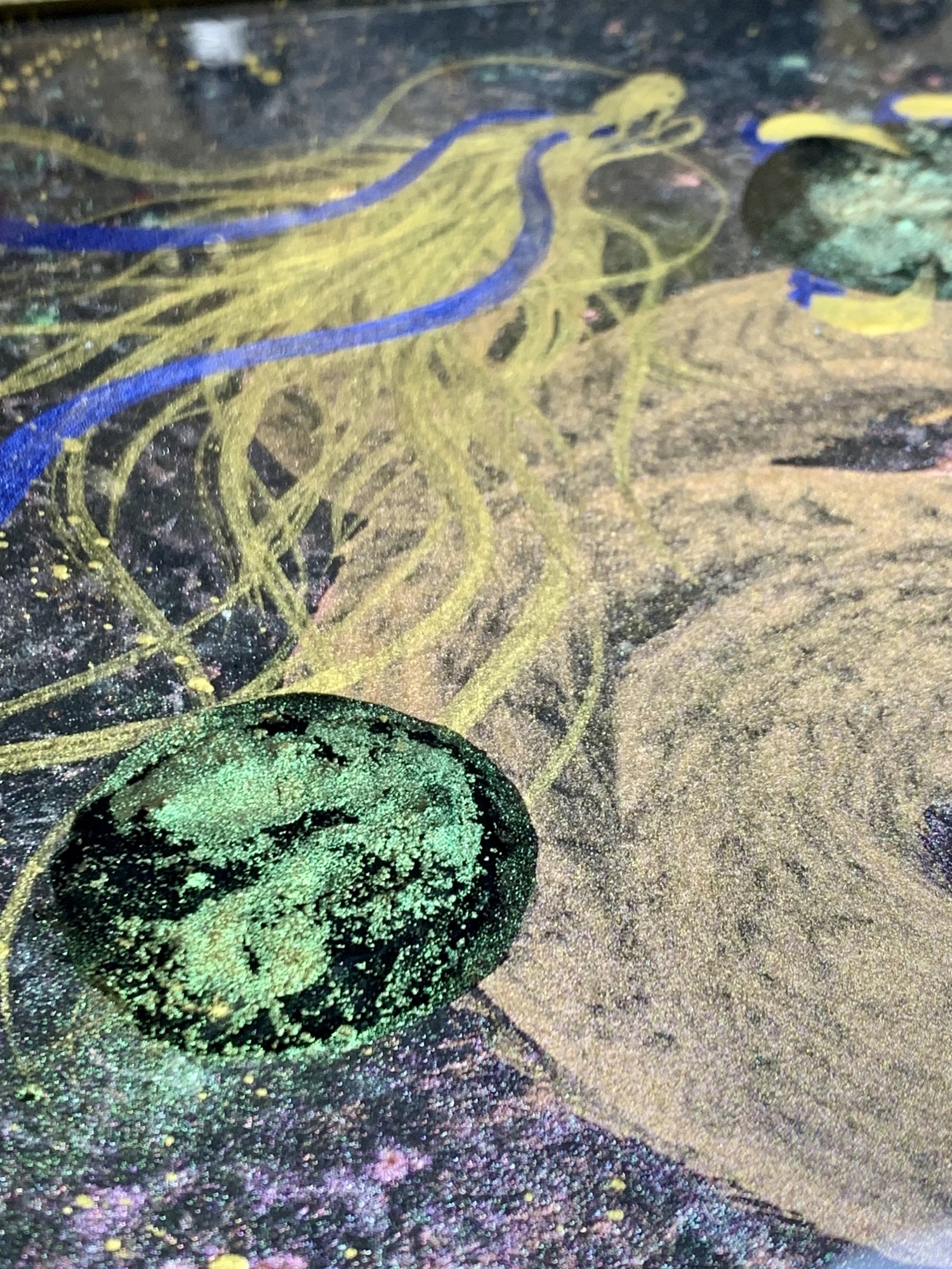 【虹龍】一筆龍エネルギーアート✨一筆龍　絵画　置物　龍　イミラック隕石　開運 虹龍】一筆龍エネルギーアート✨一筆龍 絵画 置物 龍 イミラック