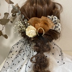 ヘッドアクセサリー、ヘアアクセサリー、ヘッドパーツ、ドライフラワー、髪飾り、結婚式、卒業式、成人式、七五三、前撮り、洋装、和装、振袖、袴、結婚式髪飾り、卒業式髪飾り、成人式髪飾り、七五三髪飾り(B)