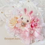 うさ🌸レースリボン2wayクリップピン💝🐰リボン୨୧キッズ୨୧プレゼントにも💛  Bouquet&baby