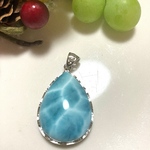 高品質★ ラリマー   ペンダント 22x14mm