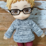 単品☆グレーまだら模様のセーター☆ねんどろいどどーる服