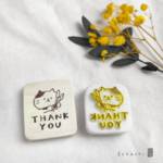 ネコ Thank you はんこ ➁ * 消しゴムはんこ