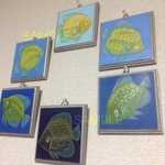 ミニ原画◉熱帯魚のイラスト【サイクルリング】◉絵画◉アート（旧作救済）