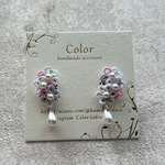 タティングレースミニ花束イヤリング／ピアス