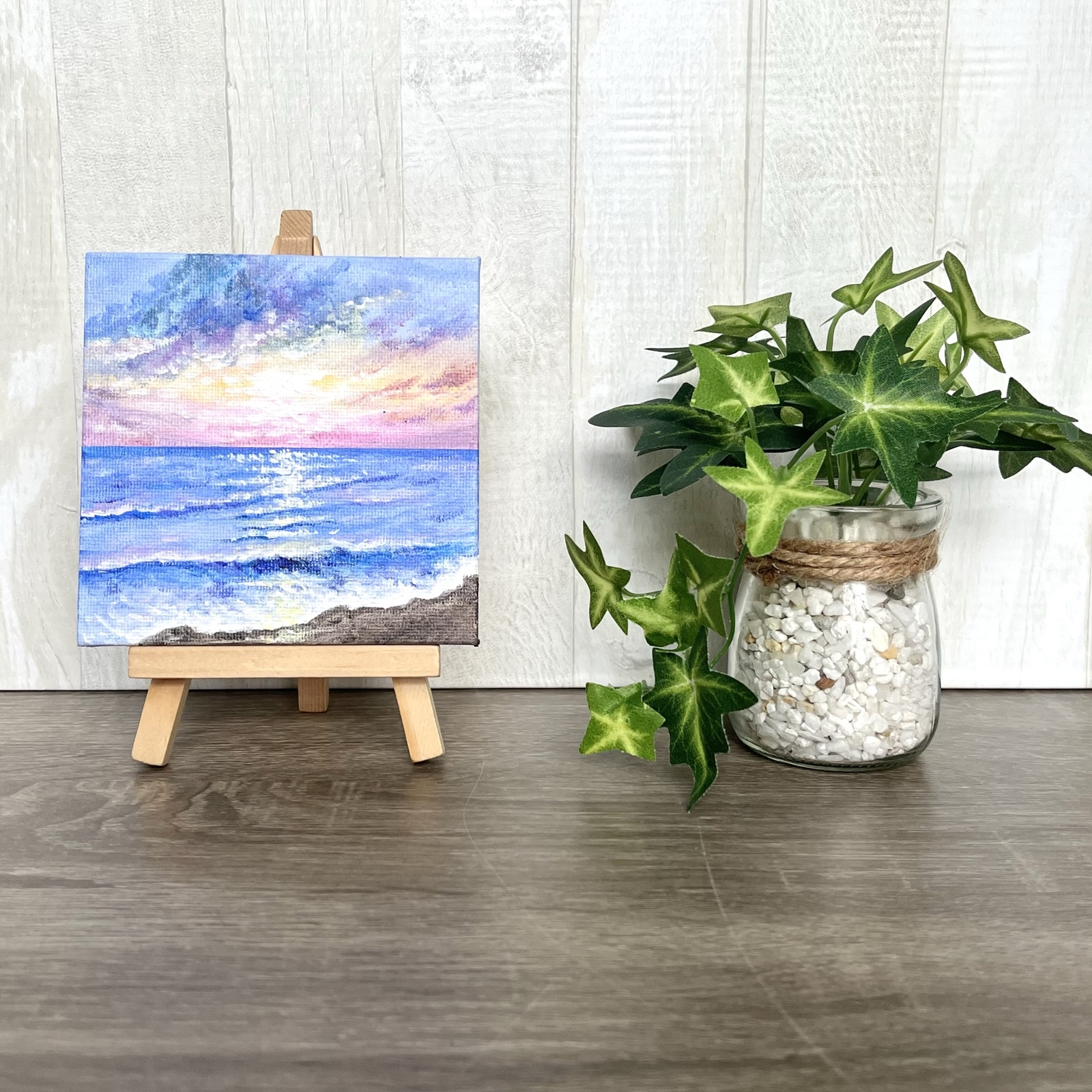 プチキャンバス絵画シリーズ♡アクリル画《原画》✴︎ ブルー