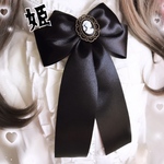 🖤姫🖤カメオリボンブローチ🖤髪にもつけれる2Way🖤黒カメオ×黒リボン🖤量産型🖤地雷コーデに🖤