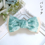 インド刺繍 ヘアゴム ミントグリーン 大人 リボン ヘアゴム ヘアアクセサリー ヘア 上品 まとめ髪   ギフト プチギフト 華やか コーデ 発表会 プレゼント 贈り物 定番 