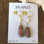 34opus刺繍のイヤリング