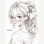 710.teatea.オリジナル 人物ステッカー
