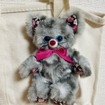 cheko様ご予約品＊豹柄グレーのねこチャーム