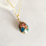 ネックレス 『ピンクトルマリン×アパタイト』天然石アートストーンアクセサリー