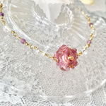 誕生石華　ルビーの薔薇のブレスレット 