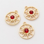 太陽//レジン/A級ガラスストーン【赤色】13個で300円