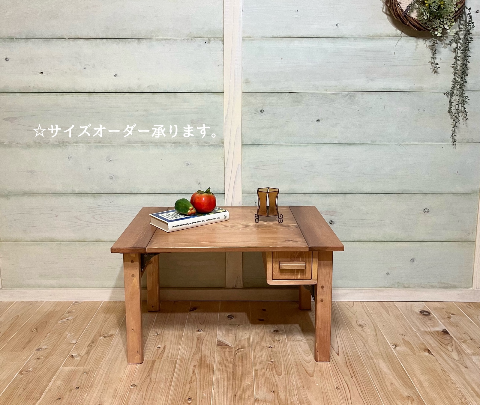 引き出し付きの小さな折りたたみローテーブル - TAROKOUBOU | minne 