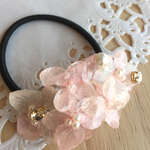 Newカラー❣️パールピンク紫陽花（あじさい） ヘアゴム