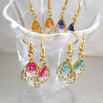 ☆値下げしました☆透きとおる淡カラーのドロップエスニックピアス