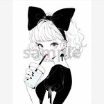 1048.teatea.オリジナル 人物ステッカー