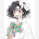 1076.teatea.オリジナル 人物ステッカー