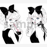 1121.teatea.オリジナル 人物ステッカー